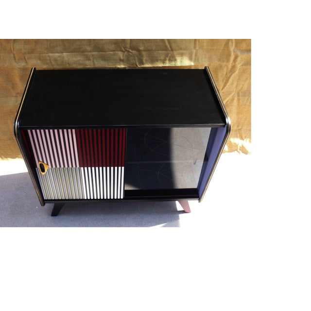 Vintage Chest of Drawers with Sliding Doors, 1950s For Sale - Image 3 of 9
