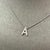 Silver Diamond Letter "A" Pendant Necklace 18" 14k Gold 0.12 TCW Certified For Sale - Image 8 of 12