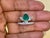1.2 Ct Finest Zambian Pear Emerald & 1 Ct Diamond Ring in 18 Kt Gold Size 6.5 For Sale - Image 13 of 18
