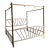 Vintage Boho Chic Bamboo King Size Canopy Bed For Sale
