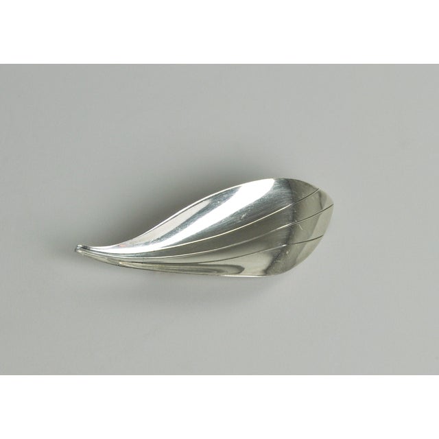 Vintage Sterling Silver Leaf Brooch from Hermann Siersbøl, 1950s For Sale - Image 7 of 7
