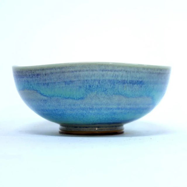 Vintage Light Blue Aniara Bowl by Berndt Friberg for Gustavsberg, 1950s For Sale - Image 10 of 14