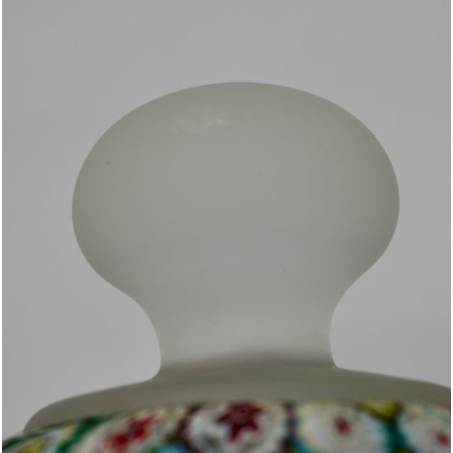 Blue Mid-20th Century Murano Fratelli Toso Millefiori Art Glass Paperweight Container For Sale - Image 8 of 9
