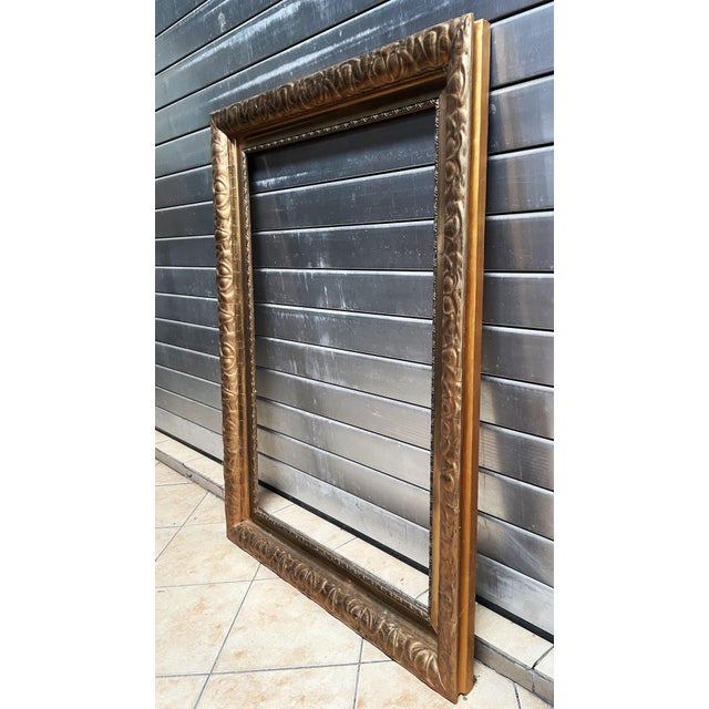 Gold Antique Frame, Turn of the 20th Century For Sale - Image 8 of 14