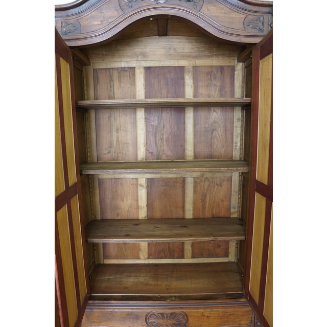 Antique Italian Rococo Revival Mirrored Armoire For Sale - Image 11 of 15