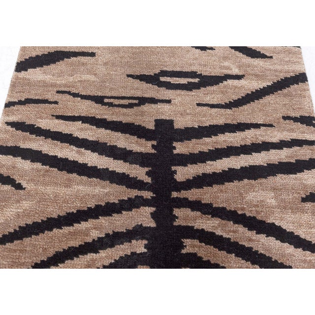 Modern Tiger Rug by Doris Leslie Blau Size: 2'0" × 3'0" (60 × 91 cm) Color: Black, Taupe, Beige Exclusively available at...