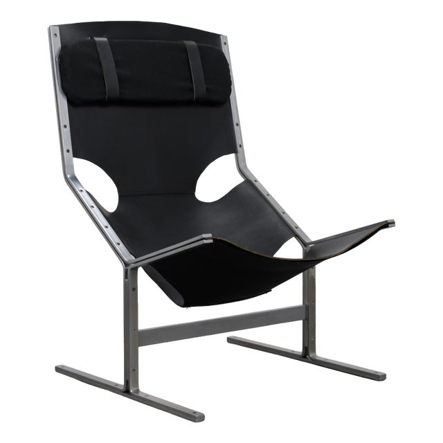 Leather Lounge Chair by Pierre Thielen for Metz & Co., Netherlands, 1960s For Sale
