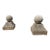 Pair of 18th Century French Carved Limestone Pillar Ball Finials For Sale