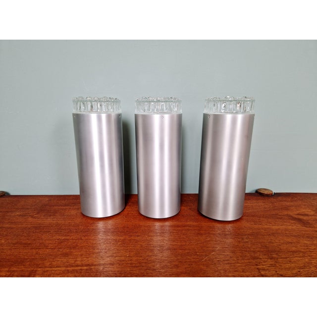 Space Age Ceiling Lights in Brushed Aluminum from Staff Leuchten, 1970, Set of 3 For Sale - Image 17 of 17