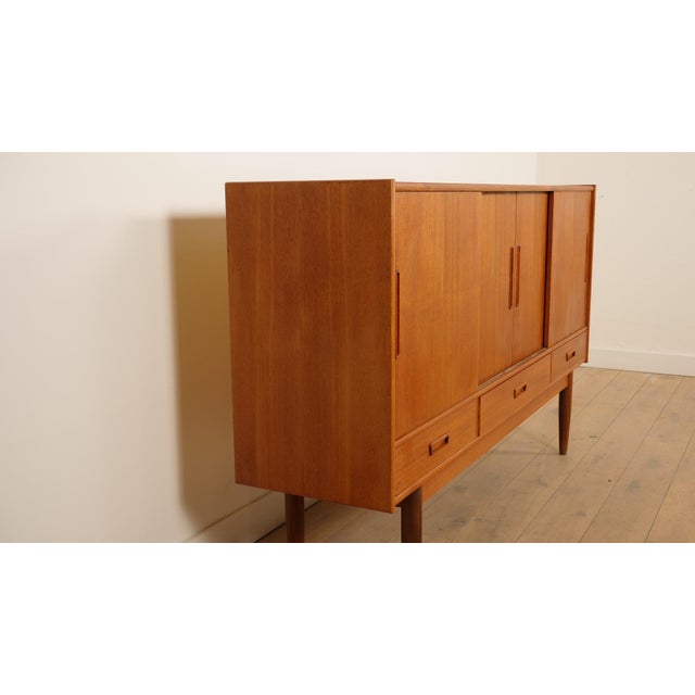Vintage Danish Highboard in Teak For Sale - Image 6 of 14