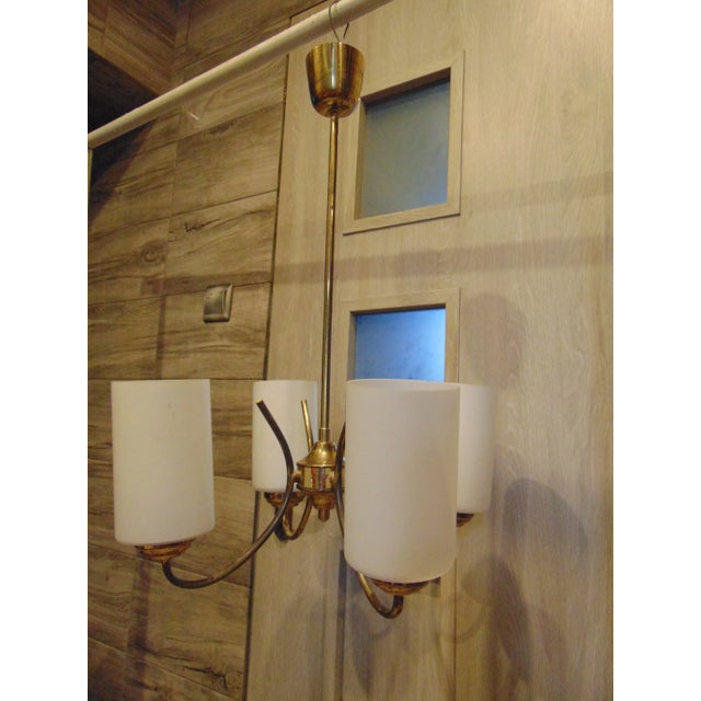 1970s Brass Chandelier, 1950s-1970s For Sale - Image 5 of 6