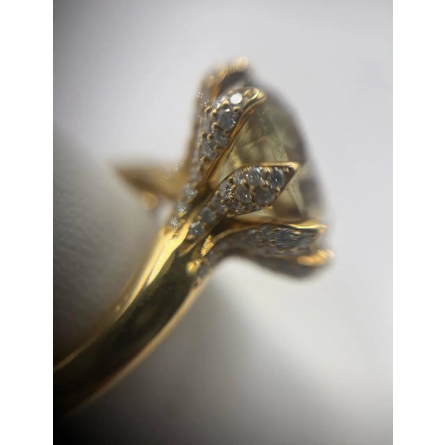 Kat Florence 18k Gold Diamond & Zultanite Ring With Box Size 12 For Sale - Image 9 of 9