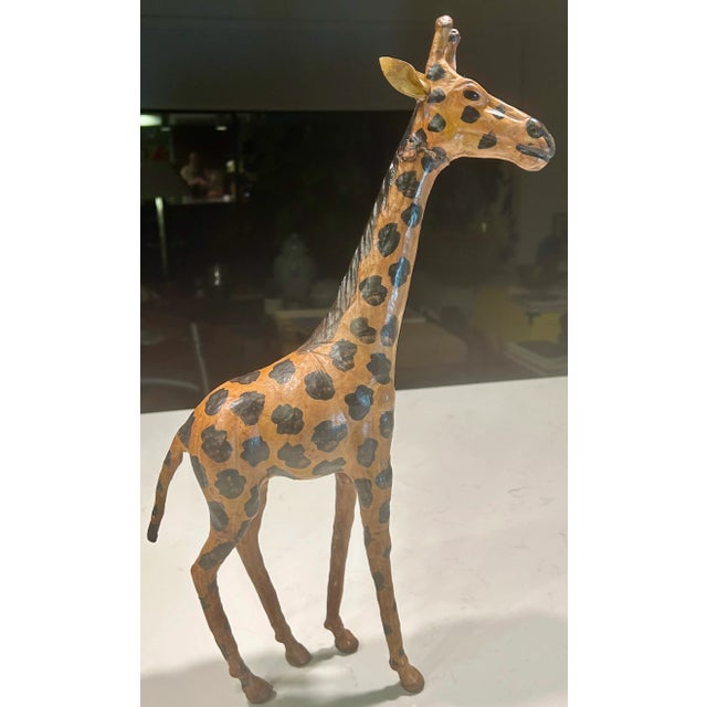 Ralph Lauren Mid 20th Century Safari Chic Leather Wrapped Giraffe in the Style of Ralph Lauren For Sale - Image 4 of 12