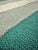 Mid 20th Century Vintage Mid-20th Century Green Hand Knit Wool Blend Throw For Sale - Image 5 of 8