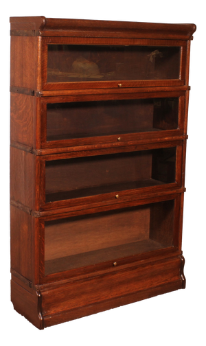 Modular Bookcase in Oak from Globe Wernicke, 1890s, Set of 4
