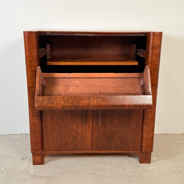 Art Deco Audio Cabinet with Pull-Out Drawer, 1950s For Sale - Image 3 of 18