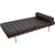 Ludwig Mies van der Rohe Barcelona daybed with chrome legs and a cushion upholstered in brown leather. The daybed is from...