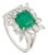 18k Gold 2.85ct Square Emerald & 1.19ct Diamond Cocktail Ring Size 9- Heirloom Jewelry For Sale