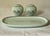 1950s 1950s Pale Green Salt & Pepper Shakers With Tray For Sale - Image 5 of 9
