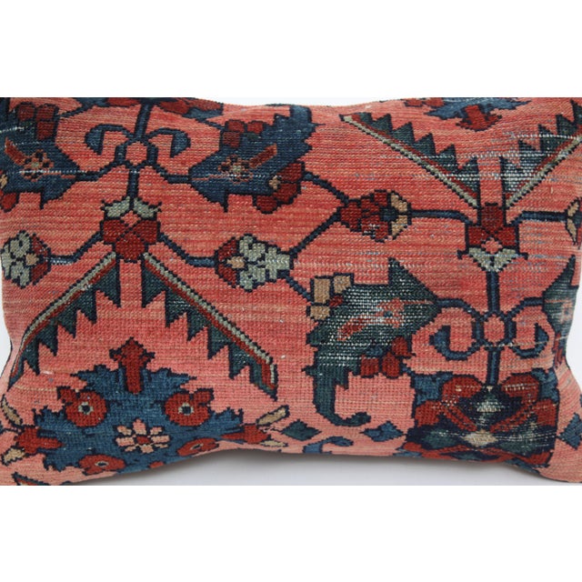 Handwoven Vintage Caucasian Sumak Pillow Cover -16'' X 24'' For Sale - Image 4 of 7