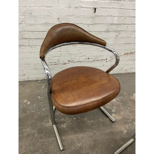 Metal 1970’s Vintage Daystrom Postmodern Chrome Cantilever Chairs - 1 Available For Sale - Image 7 of 10