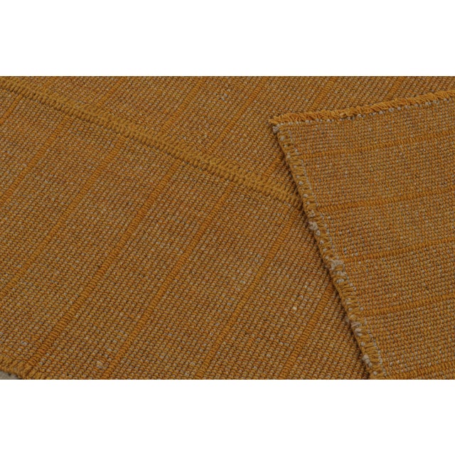 Metal Rug & Kilim’s Modern Kilim Rug With Textural Stripes in Gold and Orange Tones For Sale - Image 7 of 7