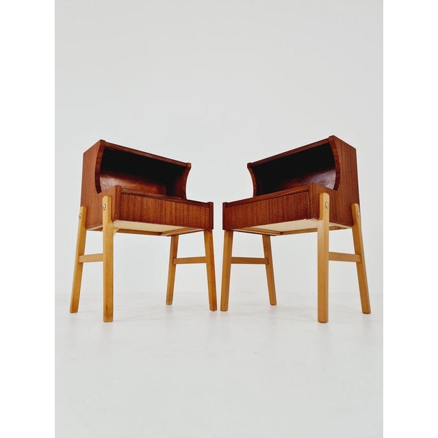 Vintage Danish Bedside Table in Mahogany, 1960s, Set of 2 For Sale - Image 6 of 11
