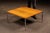 c. 1960s; Stendig International, Inc. - New York Low-profile modernist coffee table featuring a square oak top supported...