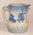 Sky Blue Early 20th Century Dutch Windmill Tulip Motiv Blue Beige Stoneware Pitcher For Sale - Image 8 of 12