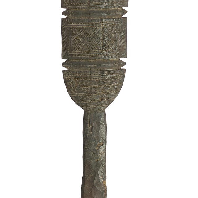 Vintage Berber Hand-Carved Wooden Tent Peg Wall Sculpture For Sale - Image 4 of 7