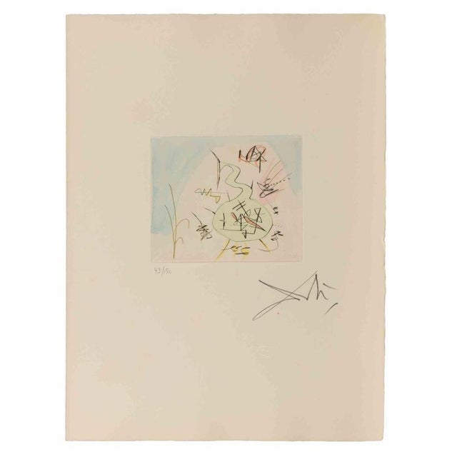 Etching on chamois-colored laid paper, realized in 1968/69. Plate from "Faust (La Nuit de Walpurgis), published by...