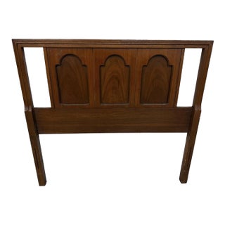 Mid-Century Modern Twin Size Walnut Headboard For Sale