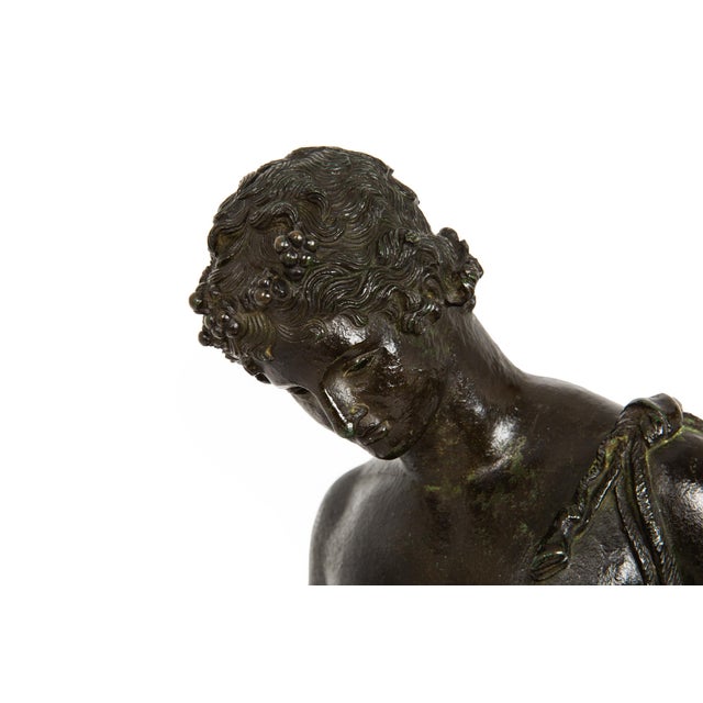 Fine Italian Grand Tour Antique Bronze Sculpture of “Narcissus” After Antiquity For Sale - Image 18 of 18