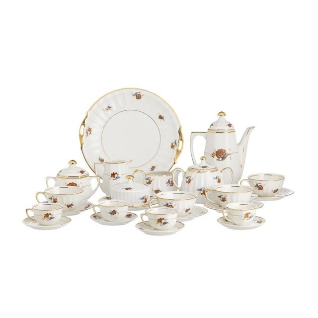 Porcelain Tea and Coffee Service from Vista Alegre, Set of 29 For Sale - Image 6 of 6