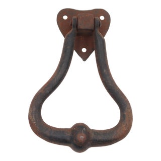 Reclaimed Traditional Cast Iron Door Knocker For Sale