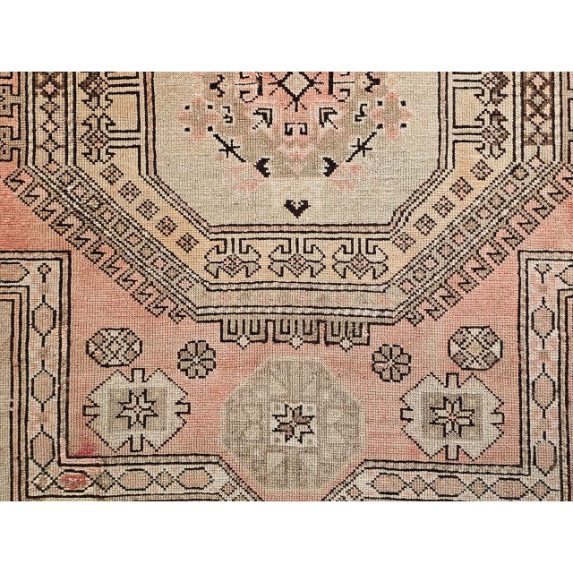 Antique Turkish Oushak Rug, Hand-Knotted Wool Pile, Mamluk Design, 6' x 7' For Sale - Image 12 of 16
