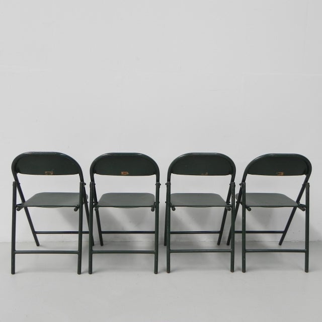 1960s Industrial Steel Du-Al Folding Chairs from Dare Inglis, 1960s, Set of 4 For Sale - Image 5 of 18