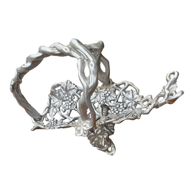 1980s Arthur Court Aluminum Wine Bottle Holder For Sale