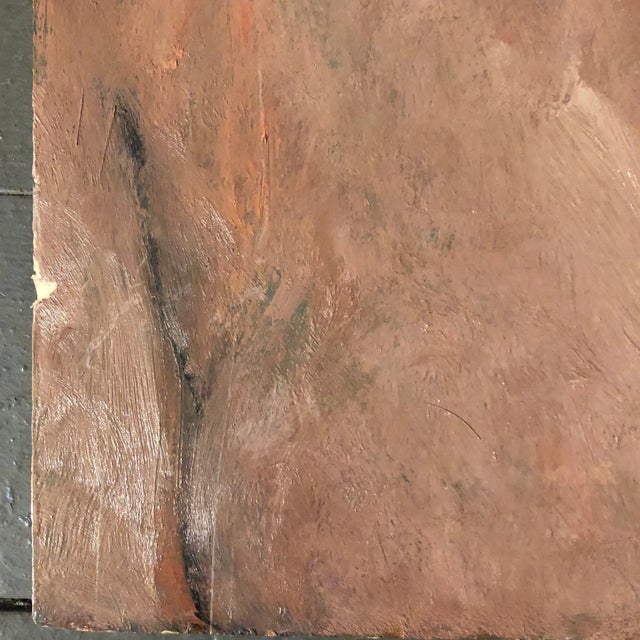 Mid-Century Modern Original Vintage E.J.Hartmann Modernist Female Portrait Painting For Sale - Image 3 of 6