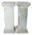 Pair of Weathered Zinc Garden Column Pedestals For Sale