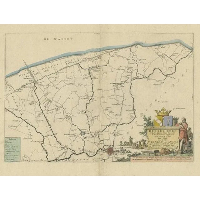 Antique Map of the Dongeradeel Township in Friesland, 1718 For Sale - Image 6 of 6