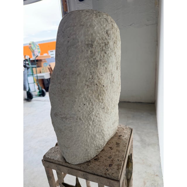 1980s Vintage Hand-Carved Marble Female Bust Sculpture For Sale - Image 10 of 12