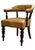 19th Century Cream Leather Buttonback Open Frame Armchair For Sale - Image 4 of 10
