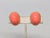 American Vintage Signed Alexis Kirk Cabochon Faux-Coral Clip Earrings-2 Pieces For Sale - Image 3 of 10