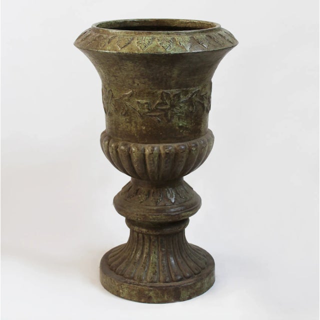 Victorian Iron Garden Urn For Sale - Image 3 of 3