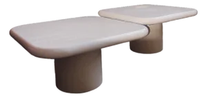 Late 20th Century Post-Modern Plinth Coffee Table in Cream Lacquer