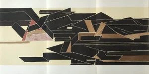 Palazuelo Original Lithograph Dm0873t Derriere Le Miroir 1955