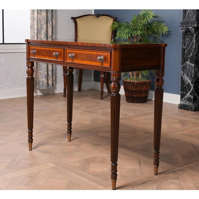 Traditional Two Drawer Console Table For Sale - Image 4 of 11