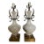 1960s Hollywood Regency Alabaster Bronzed Lamps - A Pair For Sale