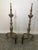 Chippendale Antique Turned Baluster Brass Fireplace Andirons Fire Dogs - a Pair For Sale - Image 3 of 13